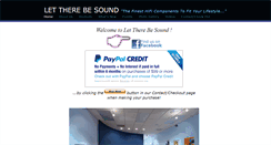 Desktop Screenshot of lettherebesound.com